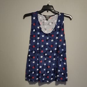 Natural Reflections Star Pattern Tank Top - Blue, Red, White